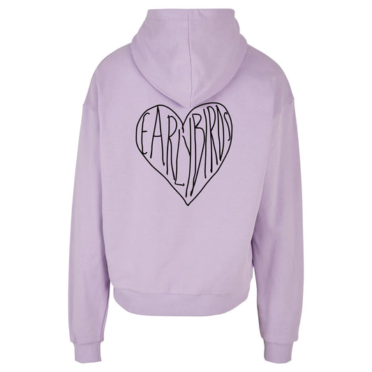 Unisex NVR2RLY heavy oversized Hoodie lilac HEART