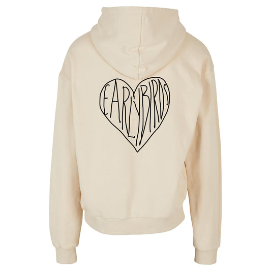 Unisex NVR2RLY heavy oversized Hoodie sand HEART