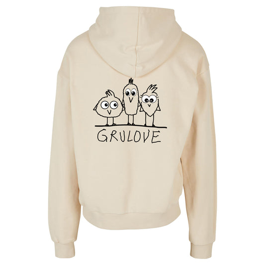 Unisex NVR2RLY heavy oversized Hoodie sand GRULOVE