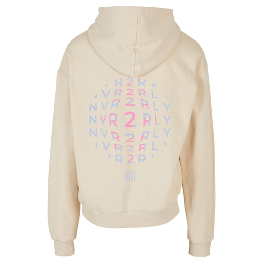 Unisex NVR2RLY heavy oversized Hoodie sand